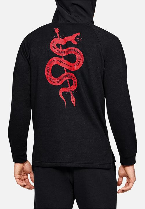 Under Armour - Project rock terry hoodie - black full heather