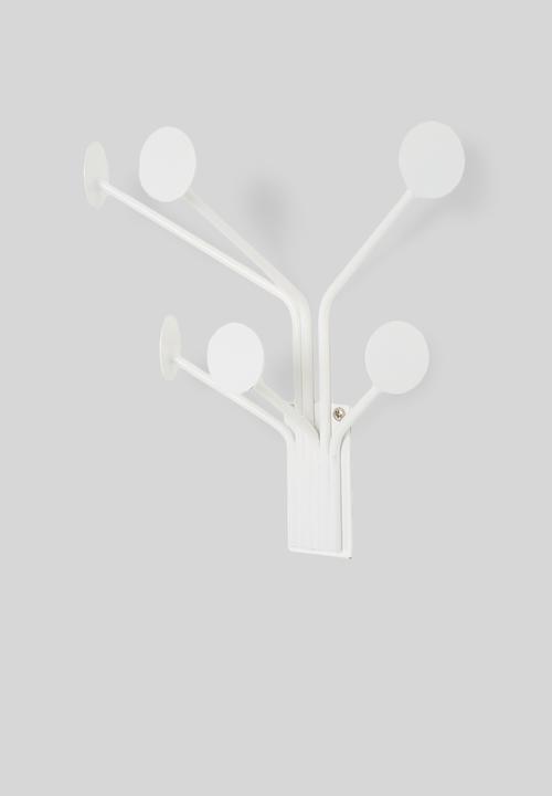 Present Time - Wall dots coat hanger - white