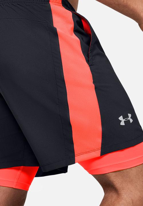 Under Armour - Ua launch sw 2-in-1 short-1326576 - black