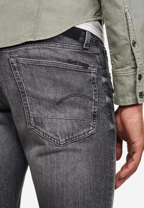 G-STAR - 3301 straight cut tapered sato stretch jeans - black
