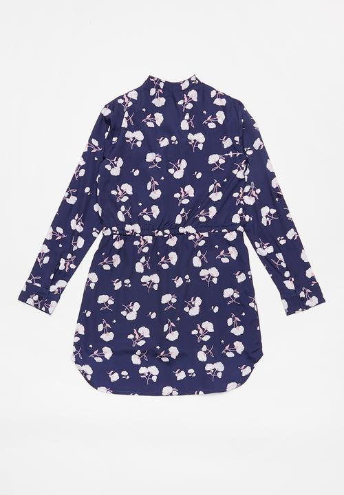GUESS - Printed shirt dress - navy