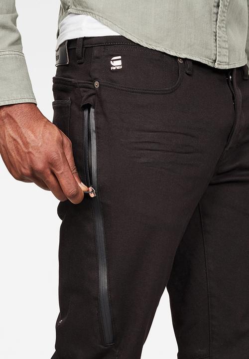 G-STAR - Citishield 3D slim fit tapered ac thermojust stretch jeans - black