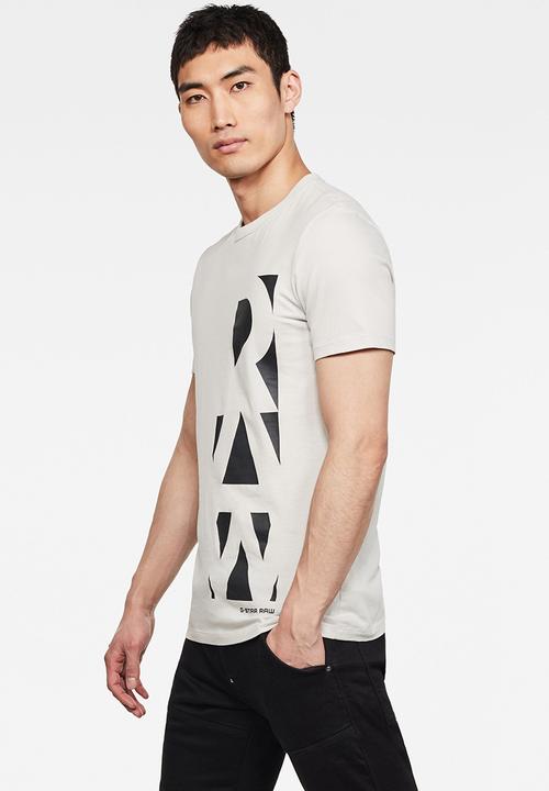 G-STAR - Vertical raw slim fit tee -  grey