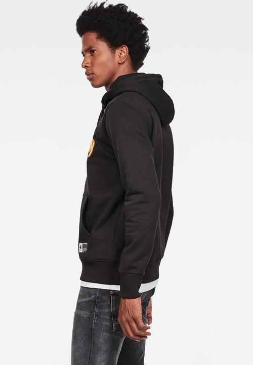 G-STAR - Graphic 14 core long sleeve hoodie - black