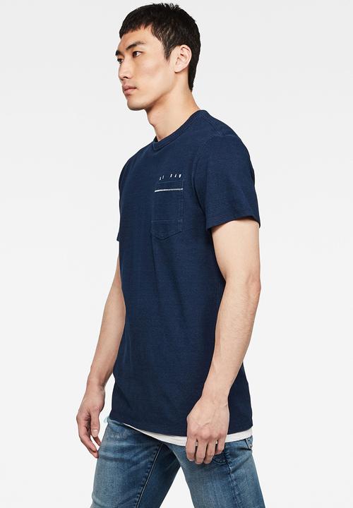 G-STAR - Raw embro gr pocket tee - worn indigo