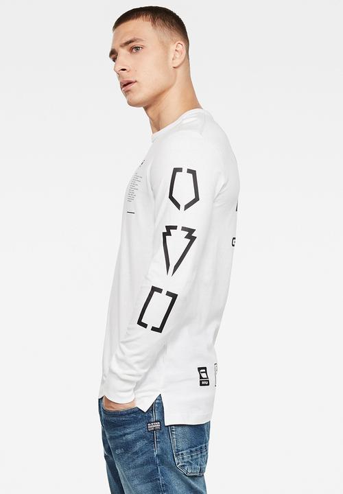 G-STAR - Multi arm GR shield tee - white