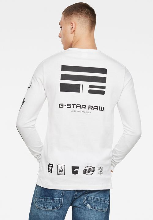 G-STAR - Multi arm GR shield tee - white
