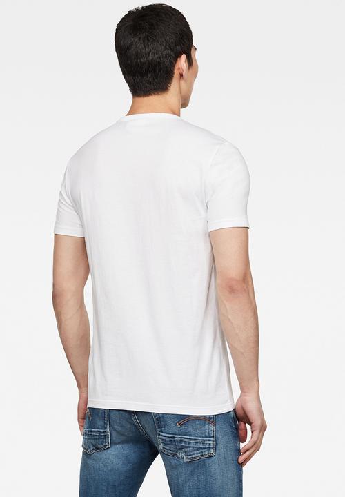 G-STAR - Perspective logo gr slim fit tee - white