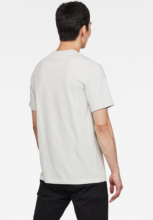 G-STAR - Box logo embro GR short sleeve tee - cool grey