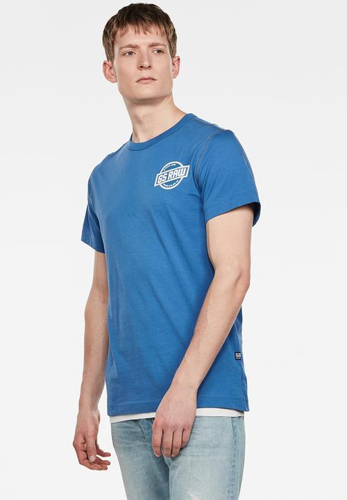 G-STAR - Chest logo gr short sleeve tee - thermen blue
