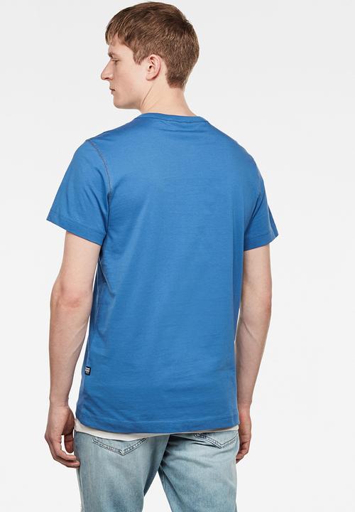 G-STAR - Chest logo gr short sleeve tee - thermen blue