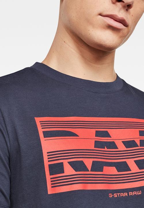 G-STAR - Boxed raw graphic short sleeve tee - blue