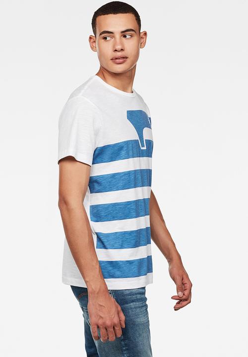 G-STAR - One stripe gr tee - white