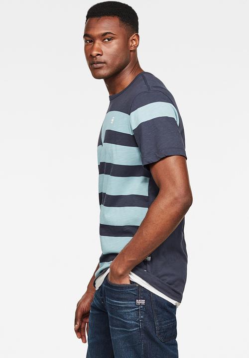 G-STAR - One stripes graphic short sleeve tee - blue