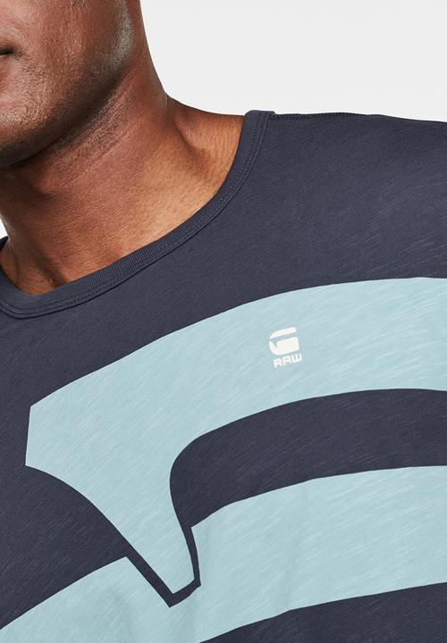 G-STAR - One stripes graphic short sleeve tee - blue