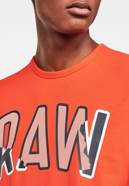 G-STAR - Multi layer raw gr slim fit short sleeve tee - orange 