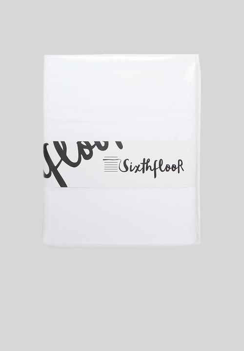 Sixth Floor - 200TC cotton flat sheet - white