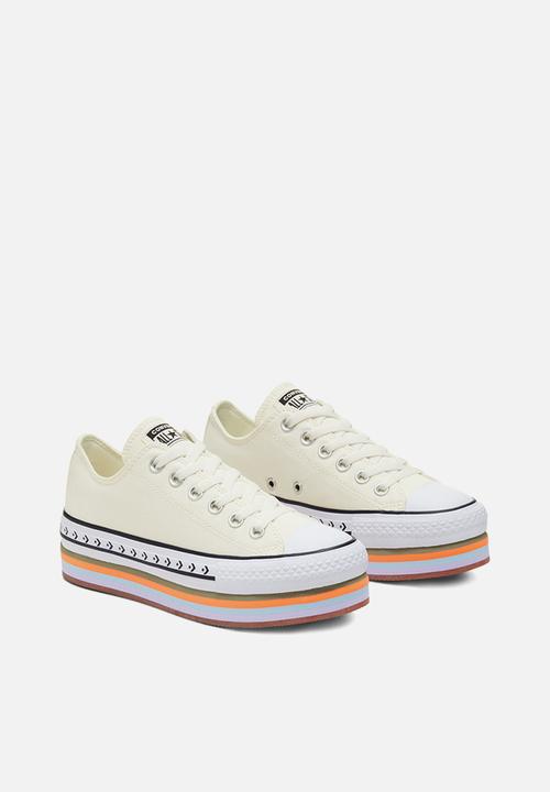 Converse - Chuck Taylor All Star platform layer ox - egret/total orange/gum