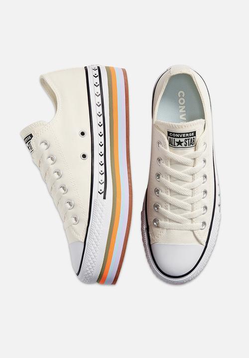 Converse - Chuck Taylor All Star platform layer ox - egret/total orange/gum
