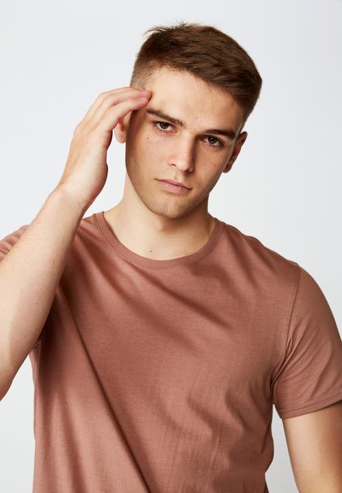 Factorie - Curved T-shirt - nut meg