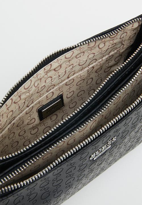 GUESS - Campos mini double crossbody zip - black