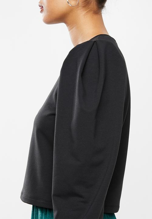 Blake - Balloon sleeve sweater - black