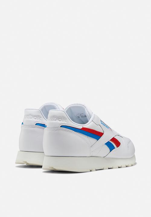 Reebok - Cl lthr - white/instinct red/dynamic blue