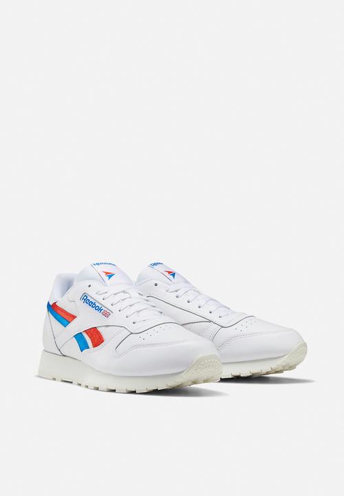 Reebok - Cl lthr - white/instinct red/dynamic blue
