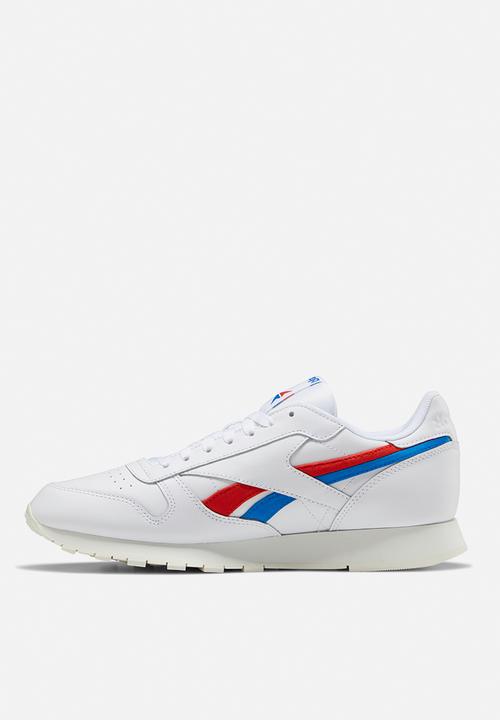 Reebok - Cl lthr - white/instinct red/dynamic blue