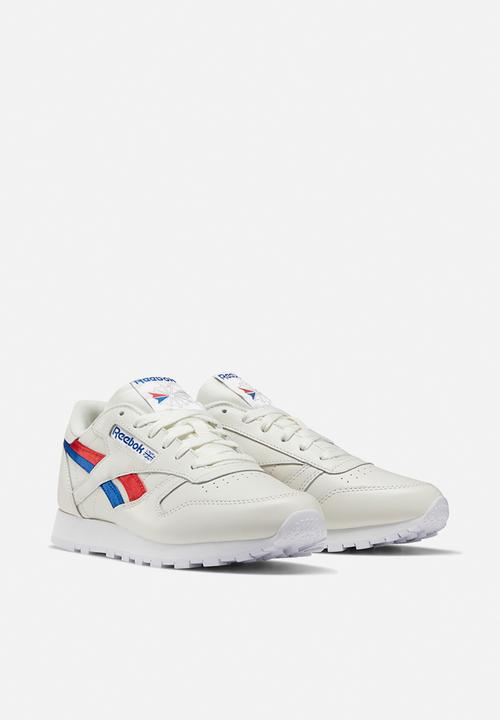 Reebok - Cl lthr - chalk/vector red/vector blue