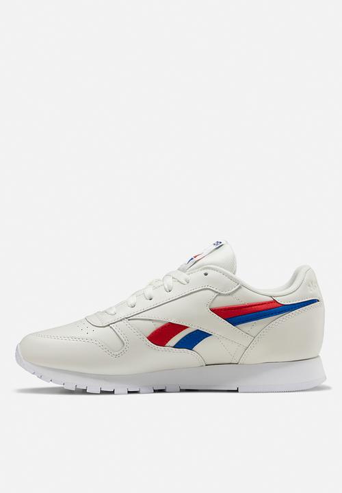 Reebok - Cl lthr - chalk/vector red/vector blue