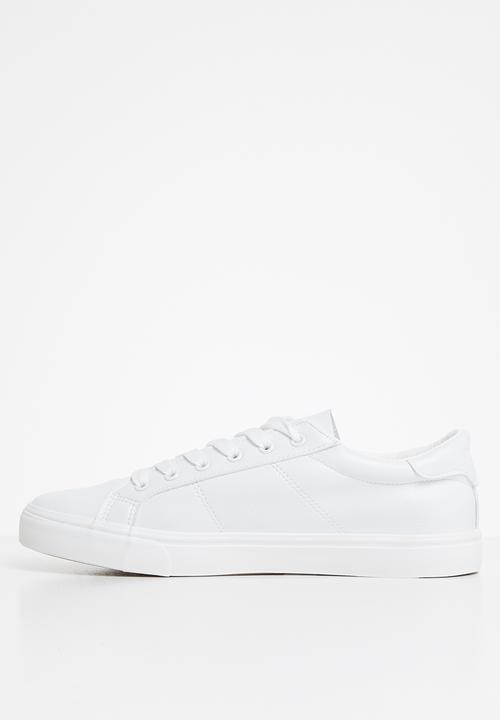 POLO - Oliver plain vamp leather sneaker - white1