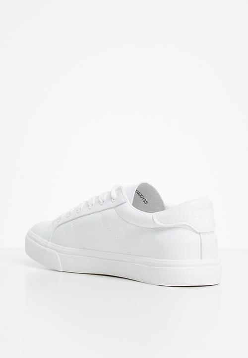 POLO - Oliver plain vamp leather sneaker - white1