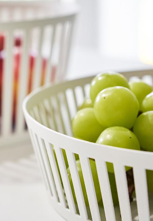 Yamazaki - Tower fruit basket wide - white