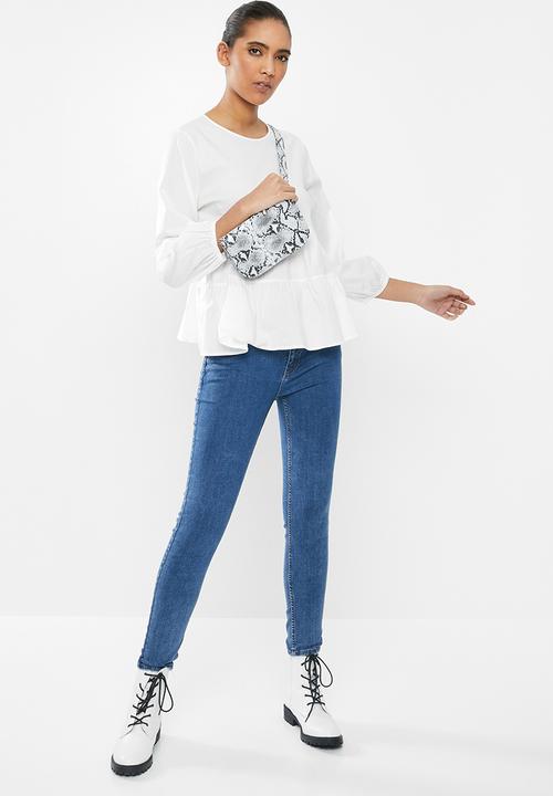 Blake - Tiered top with back detail - white