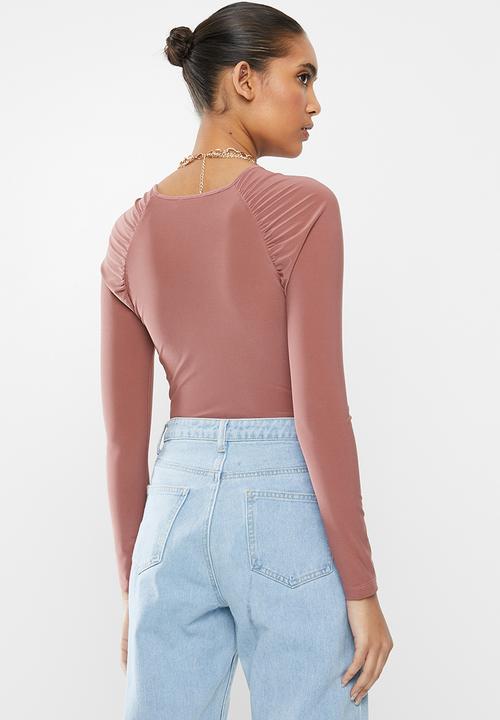 Blake - Round neck bodysuit - pink