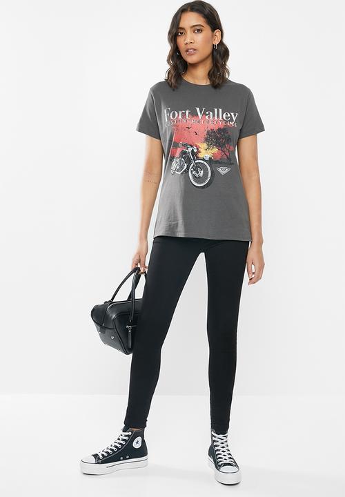 Cotton On - Classic vintage T-hirt fort valley - slate grey