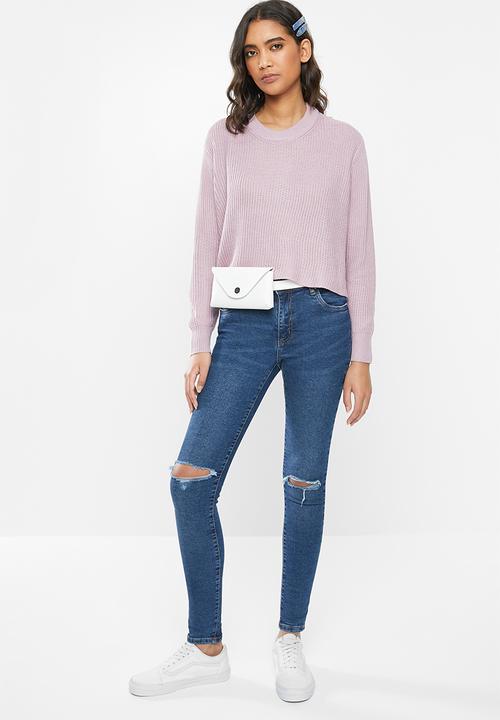Cotton On - Archy cropped 2 pullover - lilac