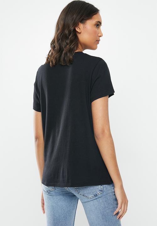 GUESS - Short sleeve embellished dragon ez tee - black