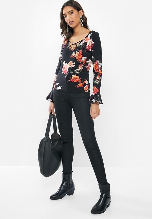 GUESS - Long sleeve Kayleen top - black