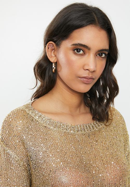 SISSY BOY - Igor: sequin lurex knitwear - gold