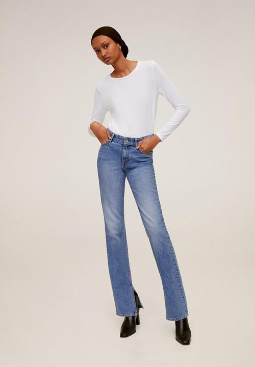 MANGO - T-shirt riboman - white