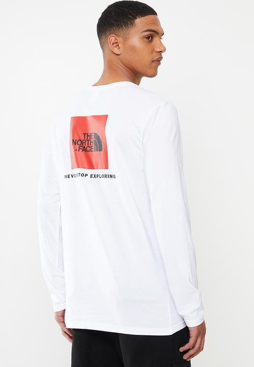 The North Face - Redbox long sleeve tee - white