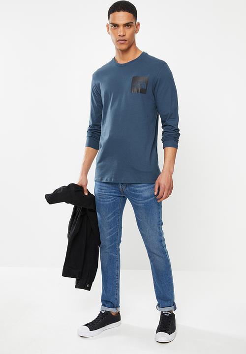 The North Face - Long sleeve fine tee - navy