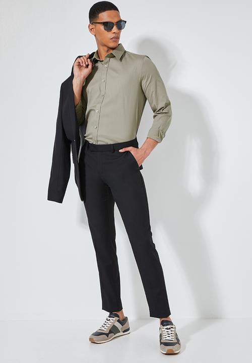 Superbalist - Jos slim fit long sleeve shirt - khaki