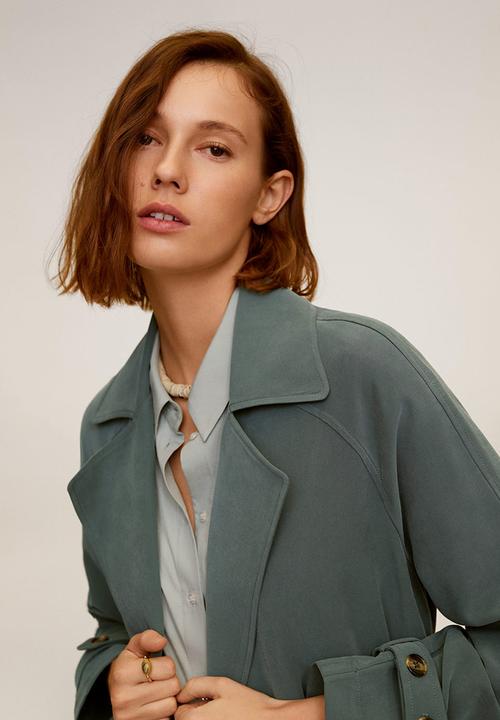 MANGO - Trench coat taxi - green