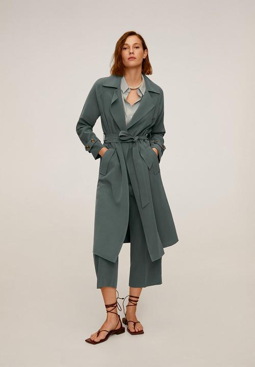 MANGO - Trench coat taxi - green