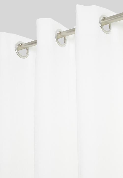 Sixth Floor - Eyelet curtain extra length - white
