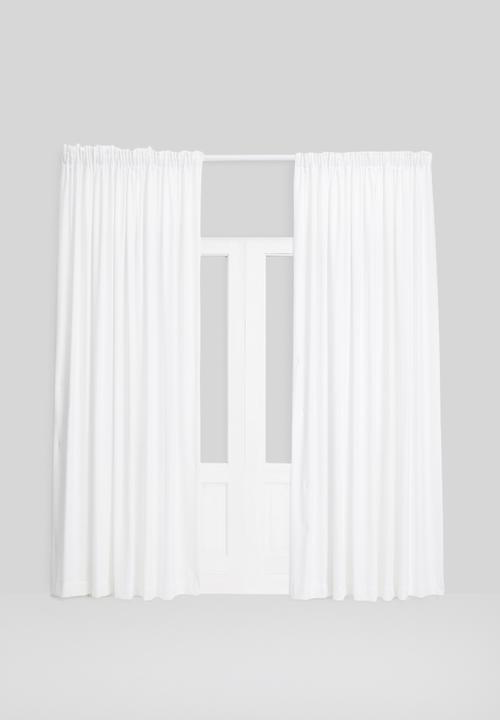 Sixth Floor - Taped curtain extra length - white