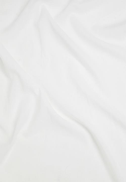 Sixth Floor - Textured sheer taped curtain - white